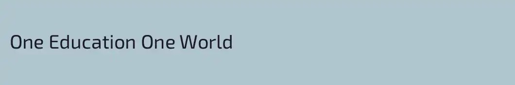 One Education One World